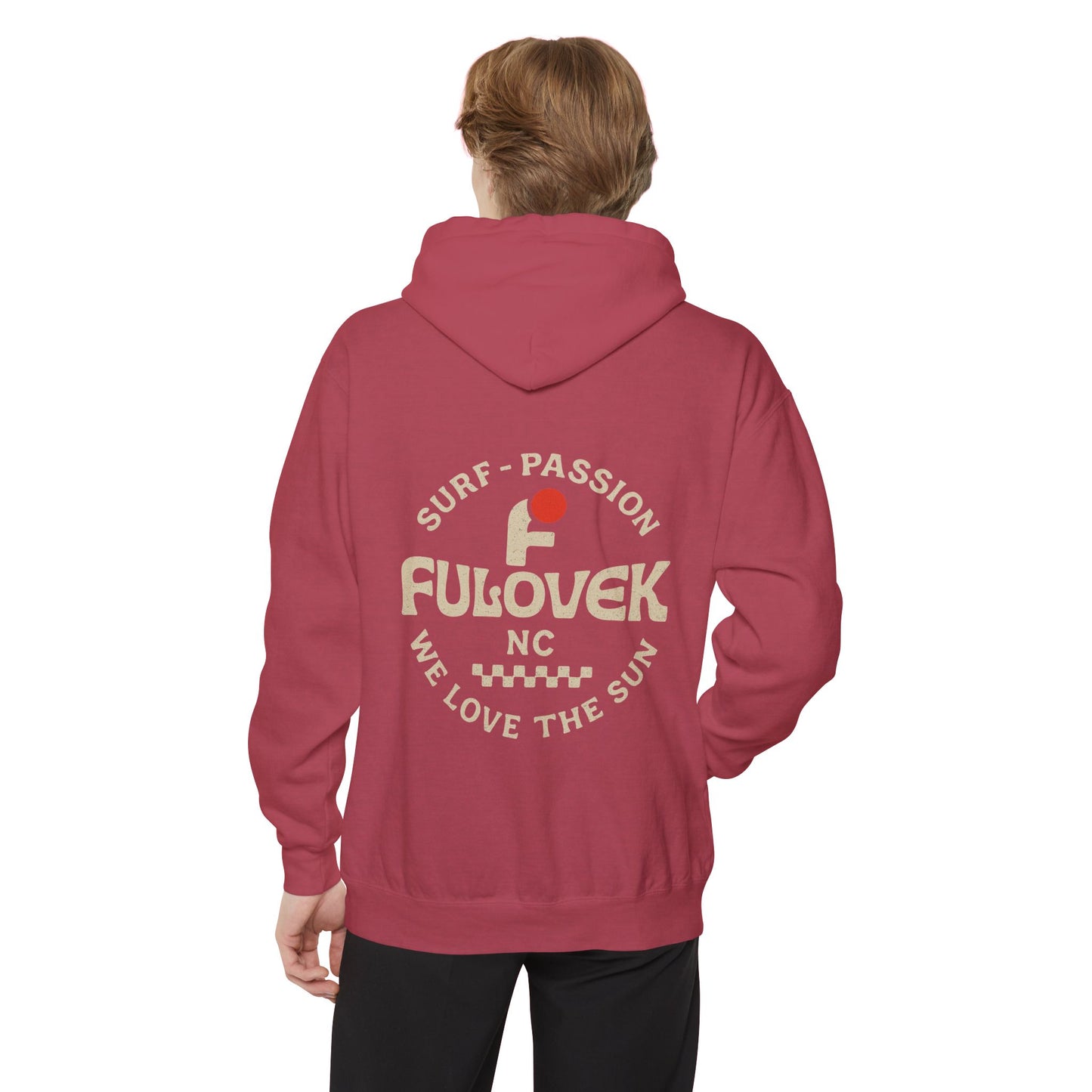 FULOVEK - Surf-Inspired Unisex Hoodie - We Love the Sun - Casual Style, Beach Vibes, Perfect for Gifts, Summer Wear, Adventure Ready