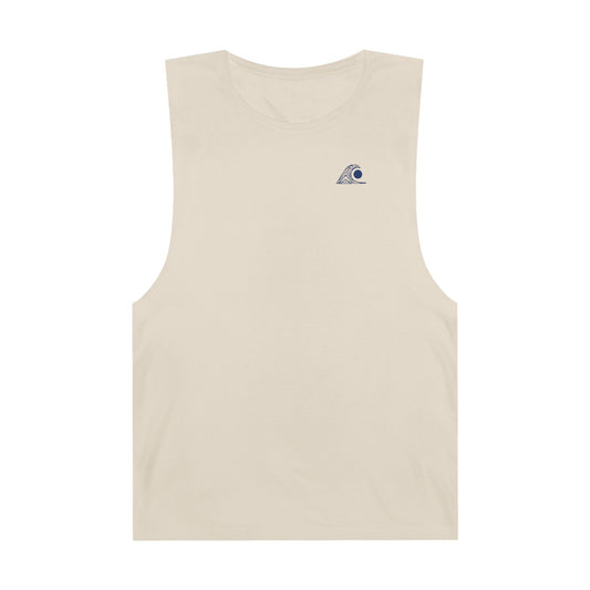 FULOVEK - Unisex Barnard Geometric Tribal DARK BLUE Tank Top | Casual Summer Wear, Beach Attire, Workout Shirt, Graphic Tee, Gift for Friends