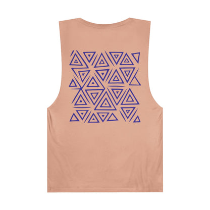 FULOVEK - Unisex Barnard Geometric Tribal PURPLE Tank Top | Casual Summer Wear, Beach Attire, Workout Shirt, Graphic Tee, Gift for Friends