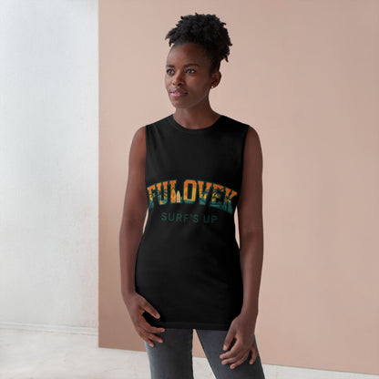 FULOVEK - Unisex Surf's Up Tank Top - Relaxed Casual Style for Beach Lovers