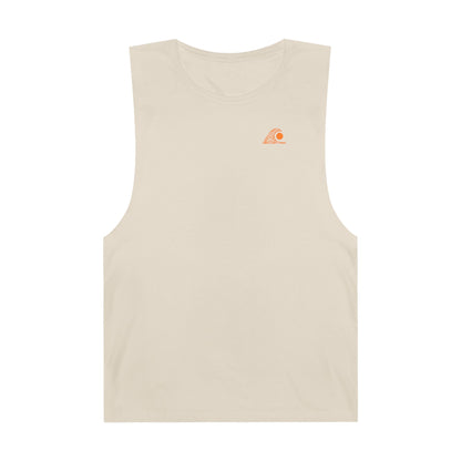 FULOVEK - Unisex Barnard Geometric Tribal ORANGE Tank Top | Casual Summer Wear, Beach Attire, Workout Shirt, Graphic Tee, Gift for Friends