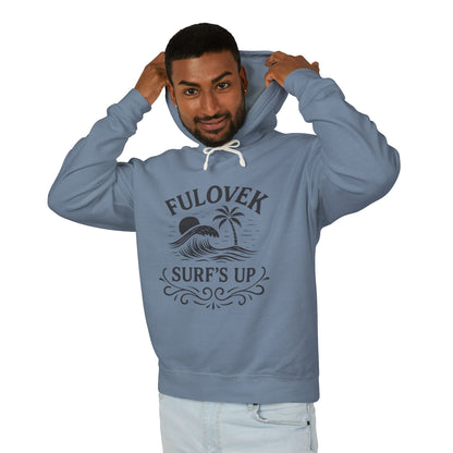 FULOVEK - Surf's Up Unisex Hooded Sweatshirt - Beach Vibes Apparel, Casual Wear, Gift for Surfers, Summer Fashion, Comfortable Lightweight Hoodie