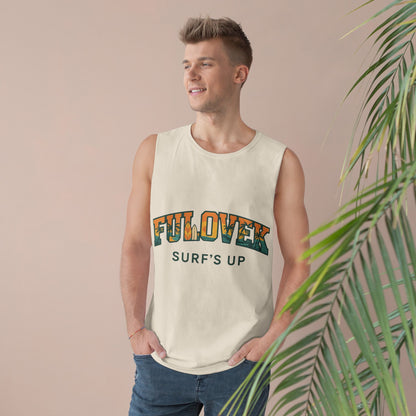FULOVEK - Unisex Surf's Up Tank Top - Relaxed Casual Style for Beach Lovers
