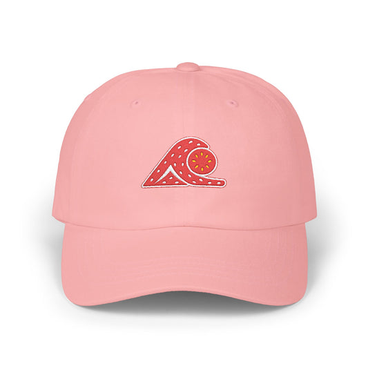 Classic Wave Cap - Beach Lover's Hat, Casual Sun Hat, Summer Accessory, Relaxed Style, Strawberry