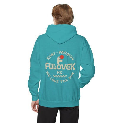 FULOVEK - Surf-Inspired Unisex Hoodie - We Love the Sun - Casual Style, Beach Vibes, Perfect for Gifts, Summer Wear, Adventure Ready