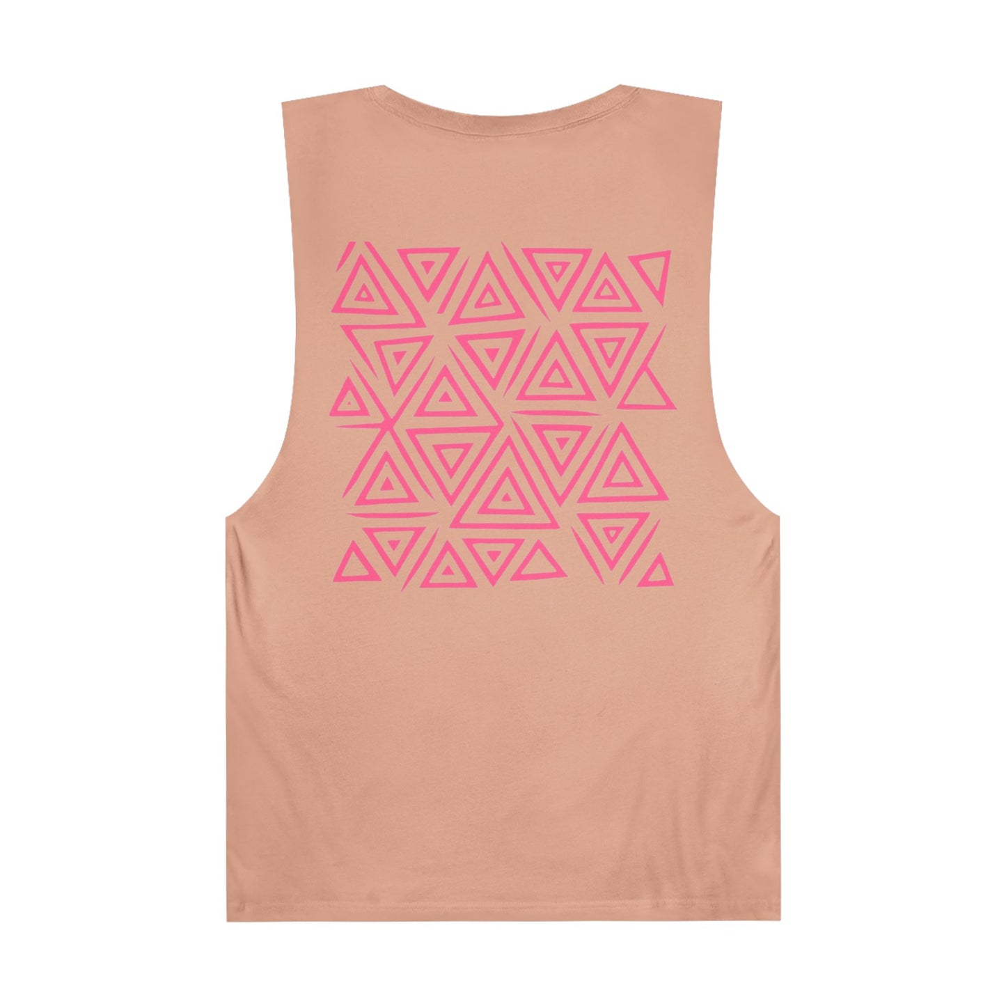 FULOVEK - Unisex Barnard Geometric Tribal PINK Tank Top | Casual Summer Wear, Beach Attire, Workout Shirt, Graphic Tee, Gift for Friends