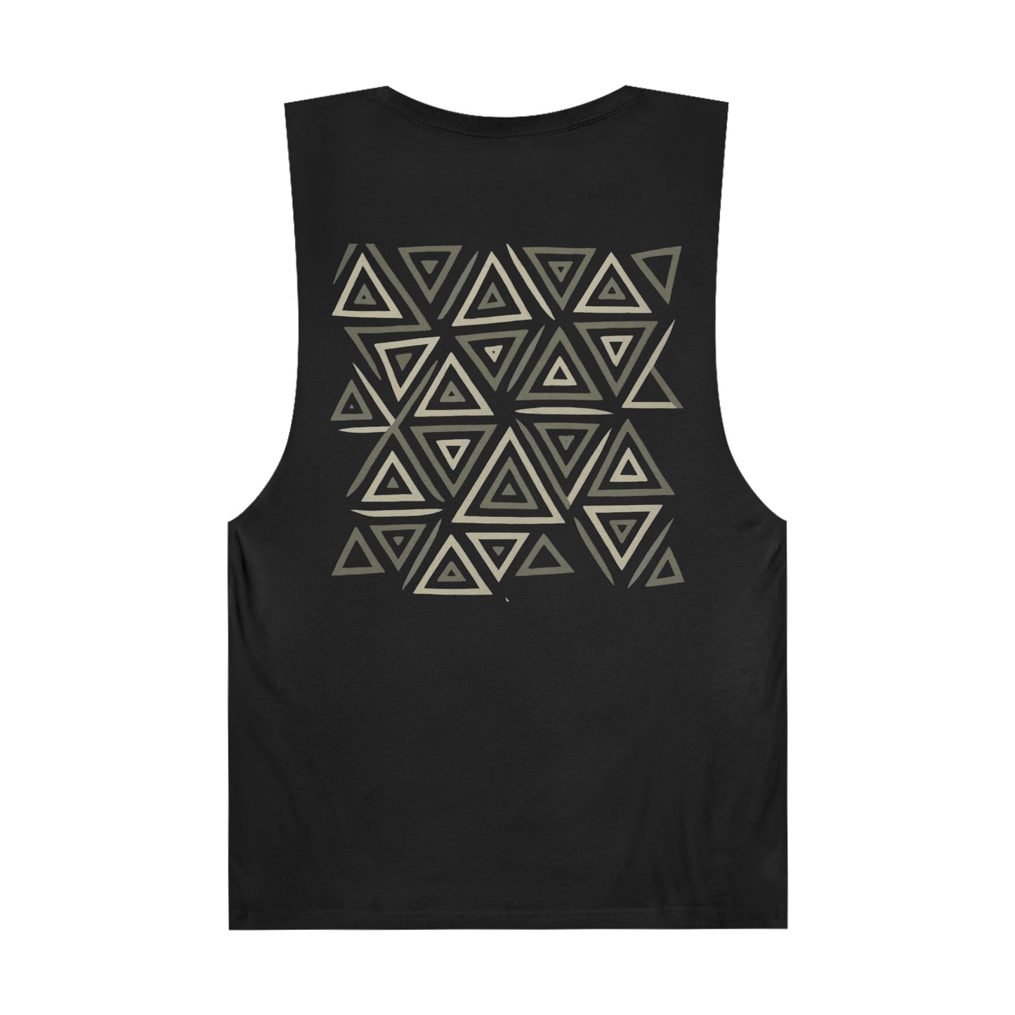 FULOVEK - Unisex Barnard Geometric Tribal GREY Tank Top | Casual Summer Wear, Beach Attire, Workout Shirt, Graphic Tee, Gift for Friends