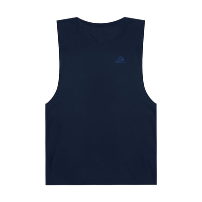 FULOVEK - Unisex Barnard Geometric Tribal DARK BLUE Tank Top | Casual Summer Wear, Beach Attire, Workout Shirt, Graphic Tee, Gift for Friends