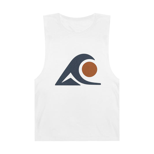 FULOVEK - Unisex Tank Top with Retro Wave Design, Summer Fitness Shirt, Beach Workout Top, Casual Outfit Essential, Gift for Outdoor Lovers