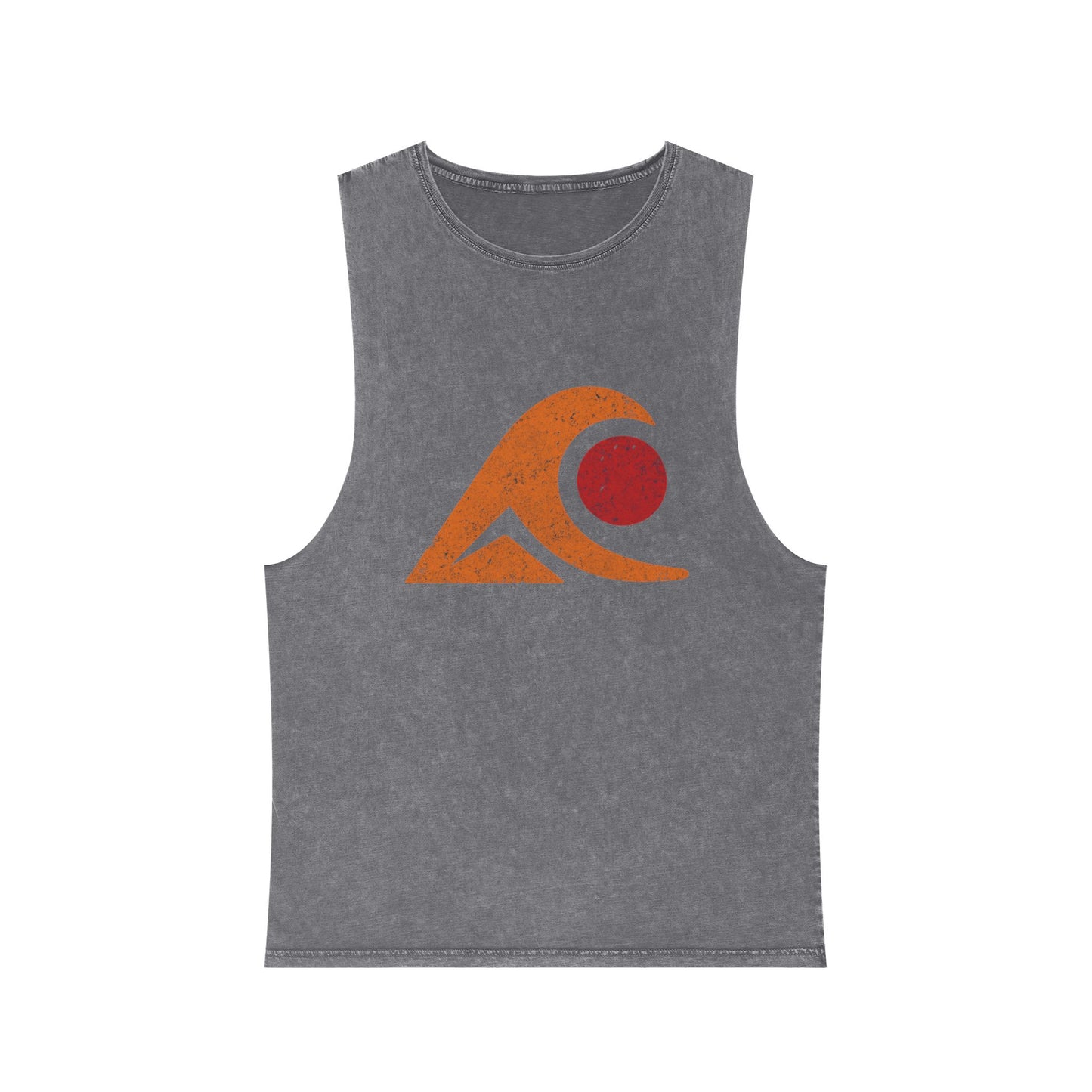 Unisex Stonewash Graphic Tank Top - Vibrant Retro Wave Design, Summer Beachwear, Casual Layering, Gift for Outdoor Lovers, Trendy [...]