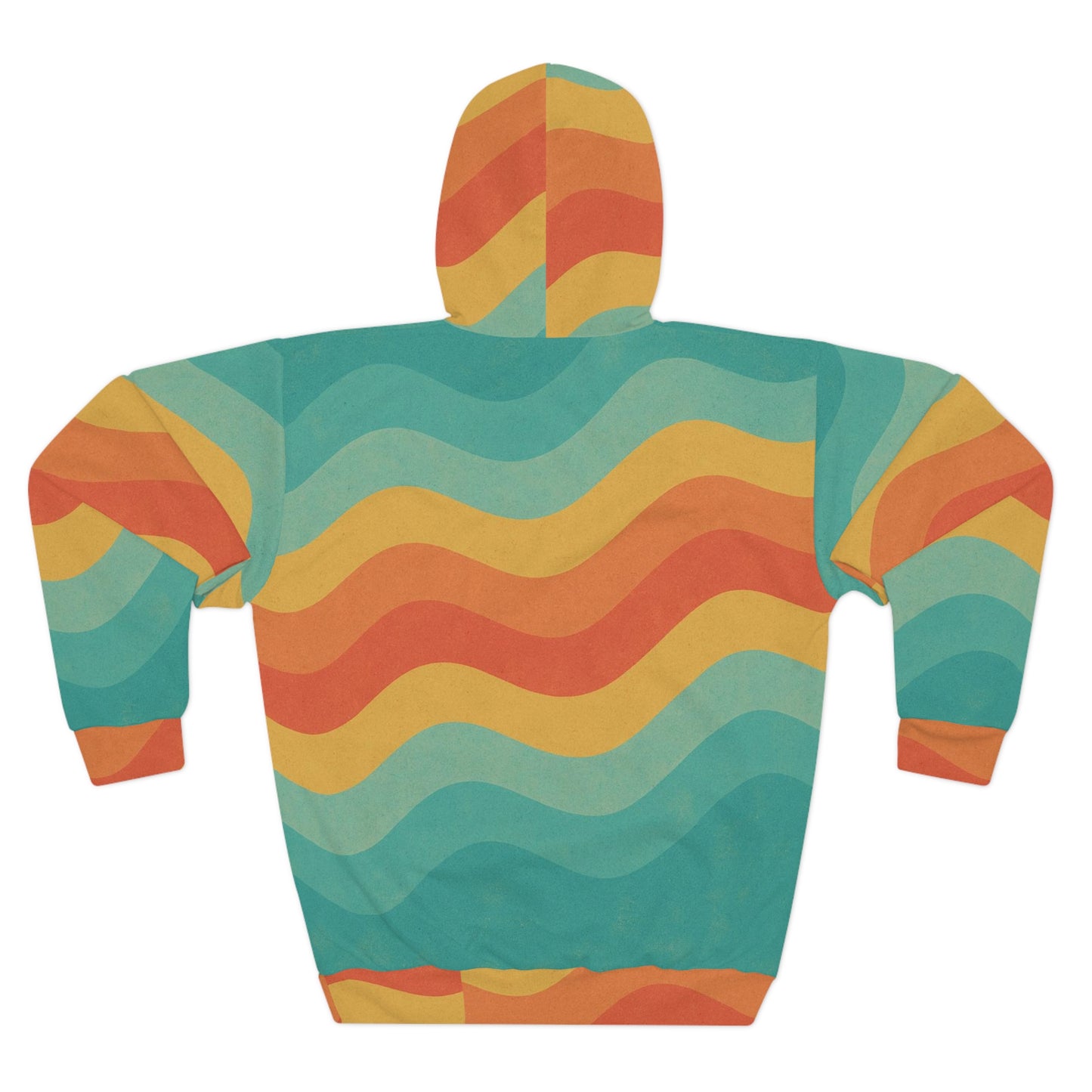 fulovek - Colorful Waves Unisex Pullover Hoodie, Cozy Loungewear, Casual Streetwear, Perfect Gift for Friends, Beach Vibes, Summer Style