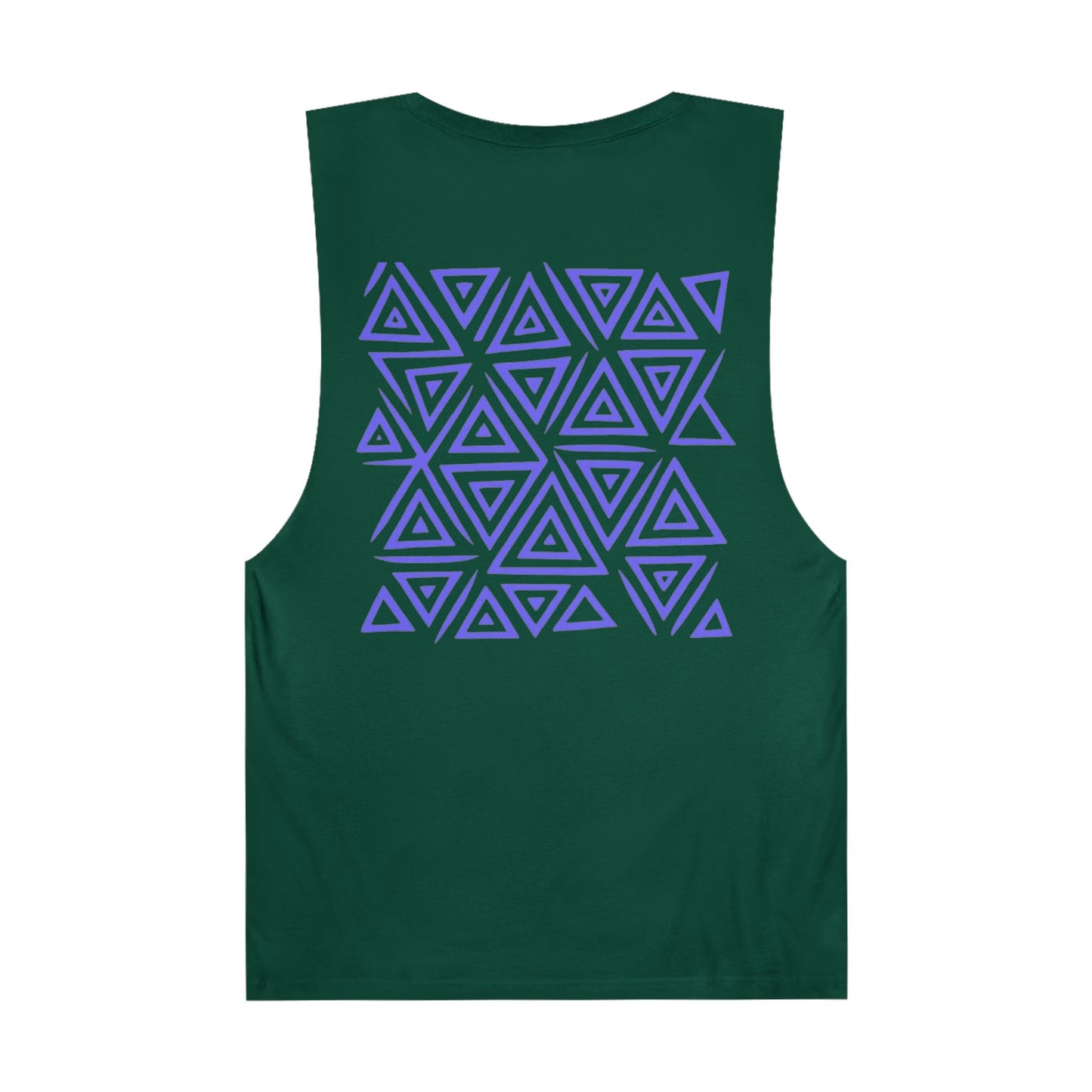 FULOVEK - Unisex Barnard Geometric Tribal PURPLE BLUE Tank Top | Casual Summer Wear, Beach Attire, Workout Shirt, Graphic Tee, Gift for Friends