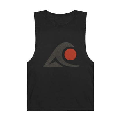 FULOVEK - Unisex Tank Top with Retro Wave Design, Summer Fitness Shirt, Beach Workout Top, Casual Outfit Essential, Gift for Outdoor Lovers