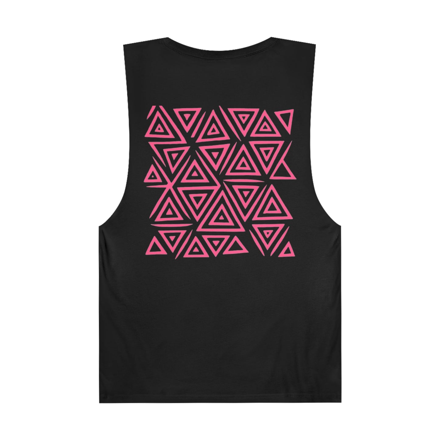 FULOVEK - Unisex Barnard Geometric Tribal PINK Tank Top | Casual Summer Wear, Beach Attire, Workout Shirt, Graphic Tee, Gift for Friends