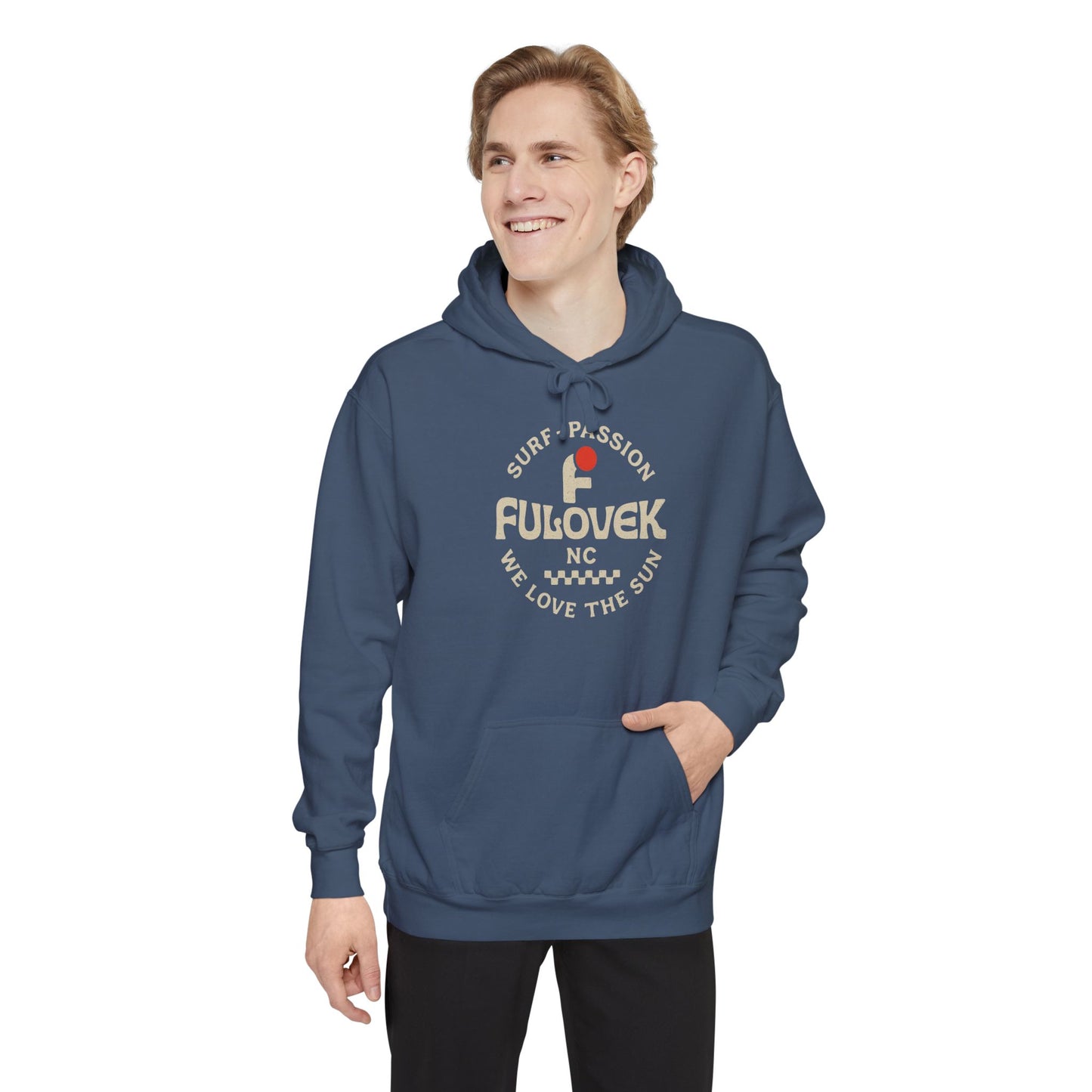 FULOVEK - Surf-Inspired Unisex Hoodie - We Love the Sun - Casual Style, Beach Vibes, Perfect for Gifts, Summer Wear, Adventure Ready