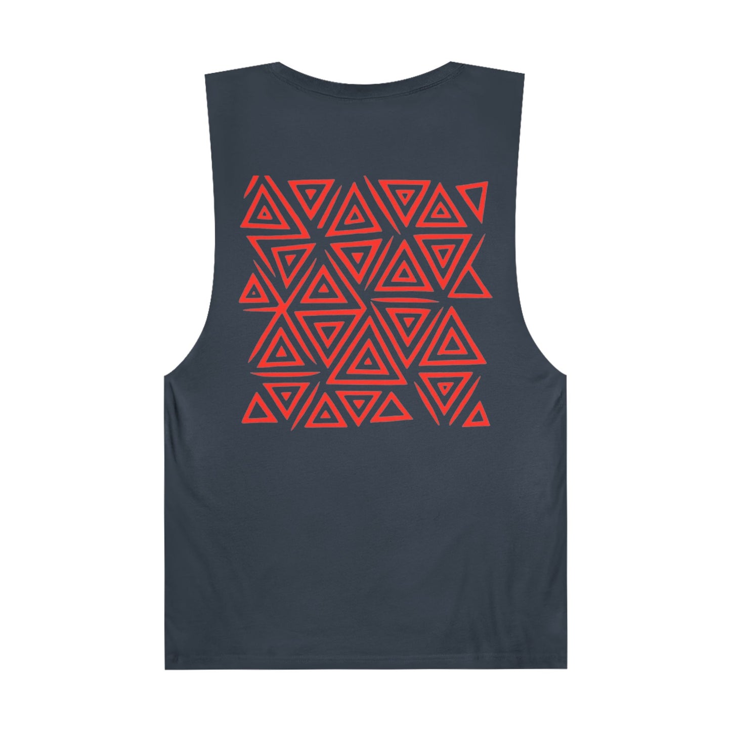 FULOVEK - Unisex Barnard Geometric Tribal RED Tank Top | Casual Summer Wear, Beach Attire, Workout Shirt, Graphic Tee, Gift for Friends