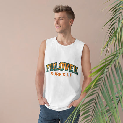 FULOVEK - Unisex Surf's Up Tank Top - Relaxed Casual Style for Beach Lovers