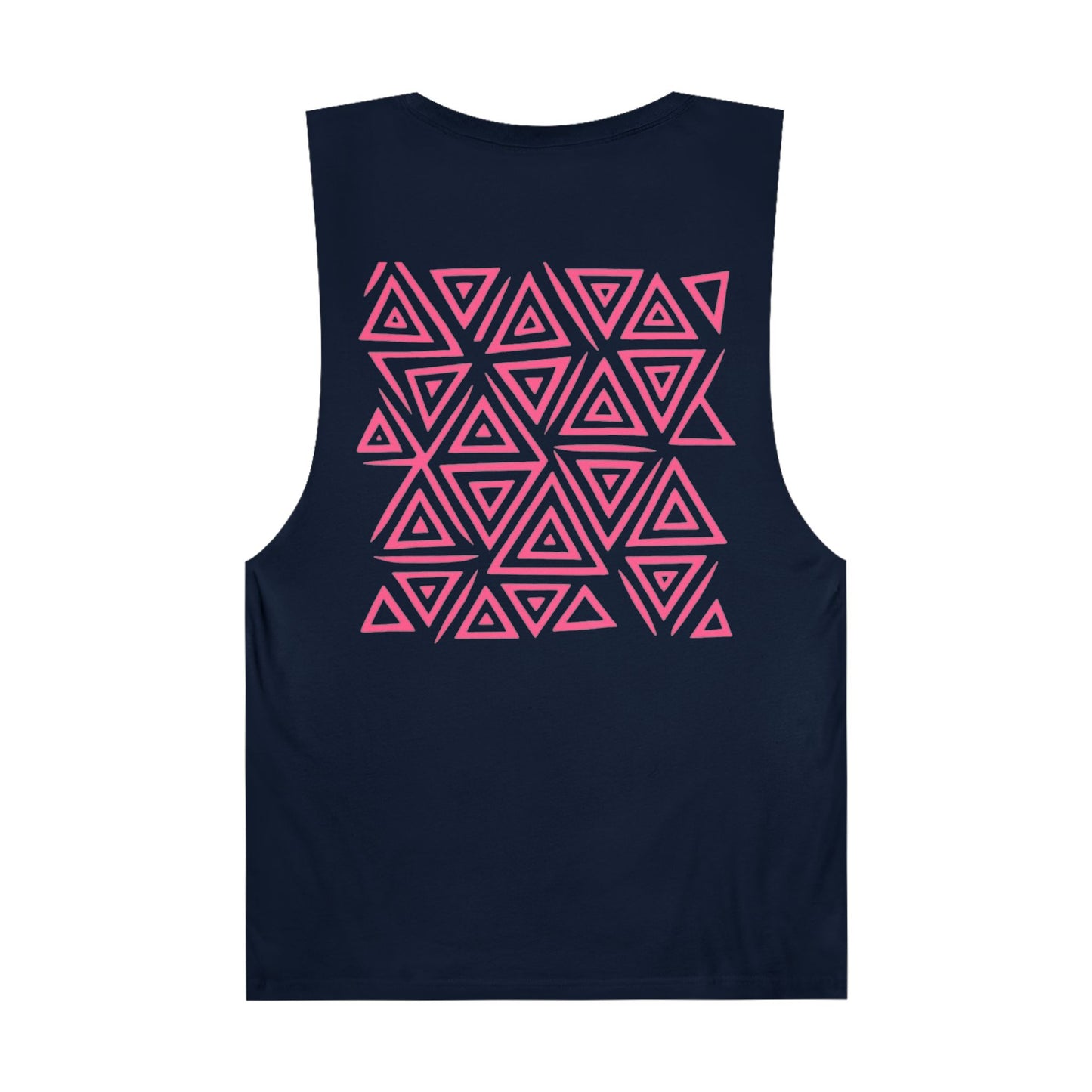 FULOVEK - Unisex Barnard Geometric Tribal PINK Tank Top | Casual Summer Wear, Beach Attire, Workout Shirt, Graphic Tee, Gift for Friends