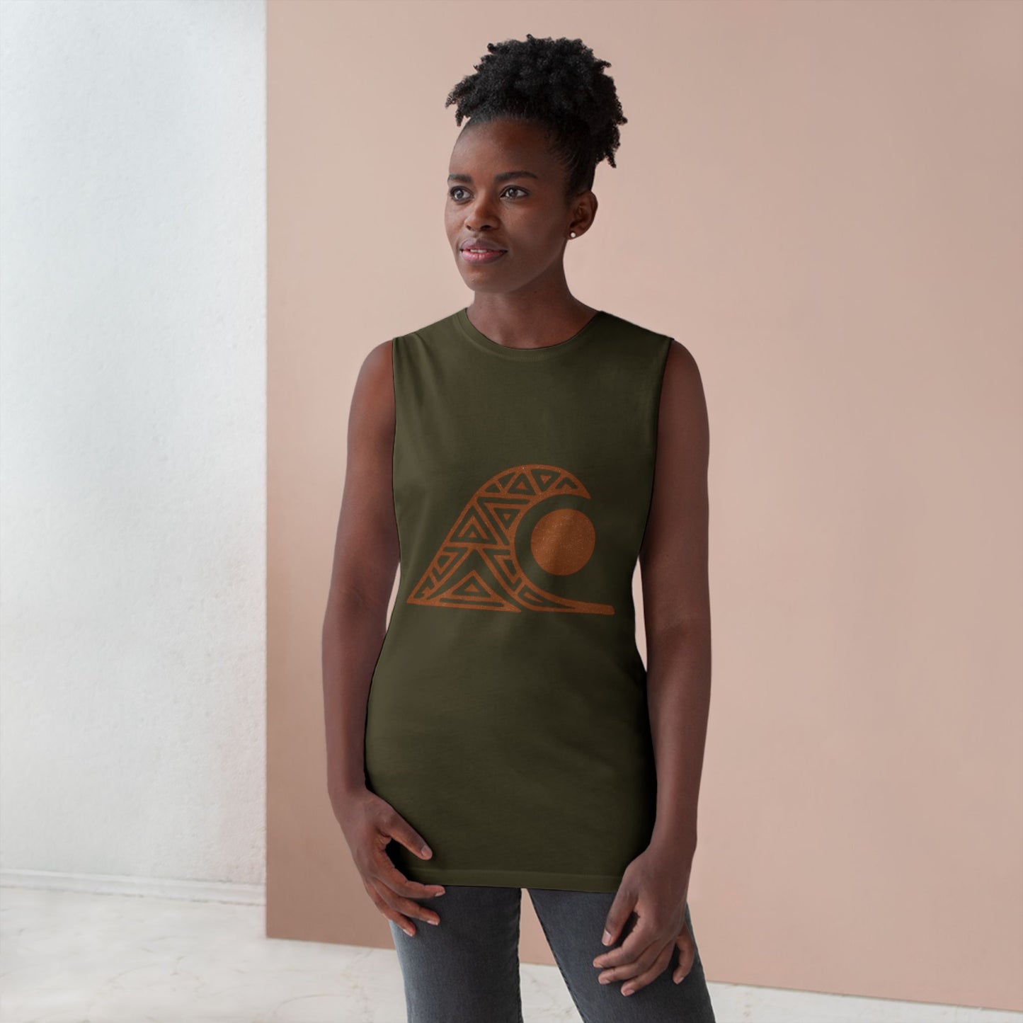 FULOVEK - Unisex Tank Top with Tribal Spirit Design – Bold Summer Statement, Adventure-Ready Top, Ethnic-Inspired Streetwear, Perfect Gift for Free Spirits