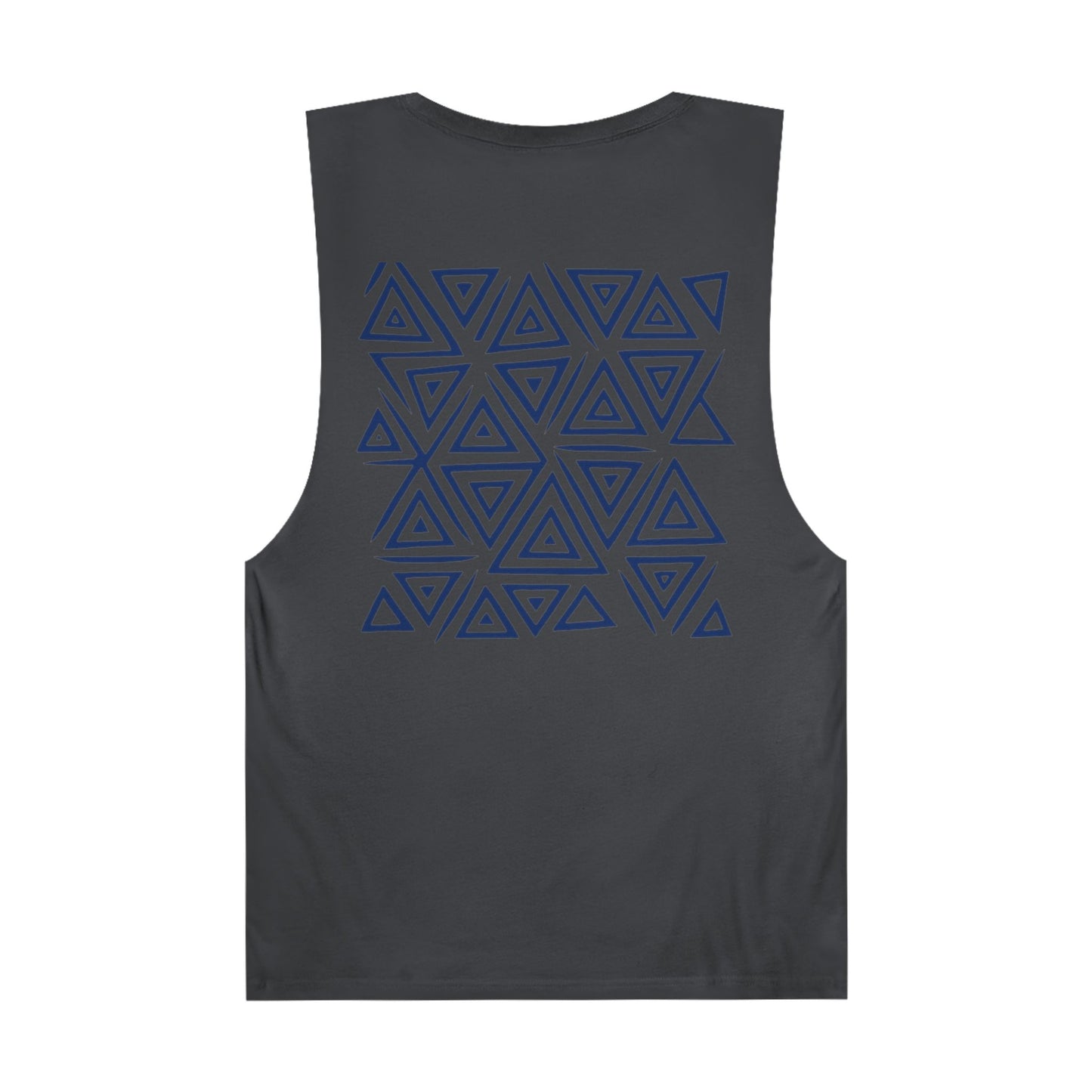 FULOVEK - Unisex Barnard Geometric Tribal DARK BLUE Tank Top | Casual Summer Wear, Beach Attire, Workout Shirt, Graphic Tee, Gift for Friends