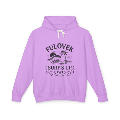 FULOVEK - Surf's Up Unisex Hooded Sweatshirt - Beach Vibes Apparel, Casual Wear, Gift for Surfers, Summer Fashion, Comfortable Lightweight Hoodie