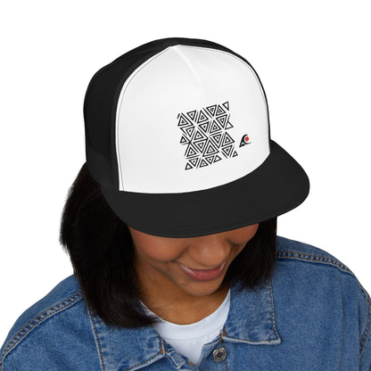 FULOVEK - Tribal Bohemian Embroidered 5 Panel Trucker Cap, Casual Streetwear Hat, Festival Accessory, Summer Fashion, Unique Gift Idea