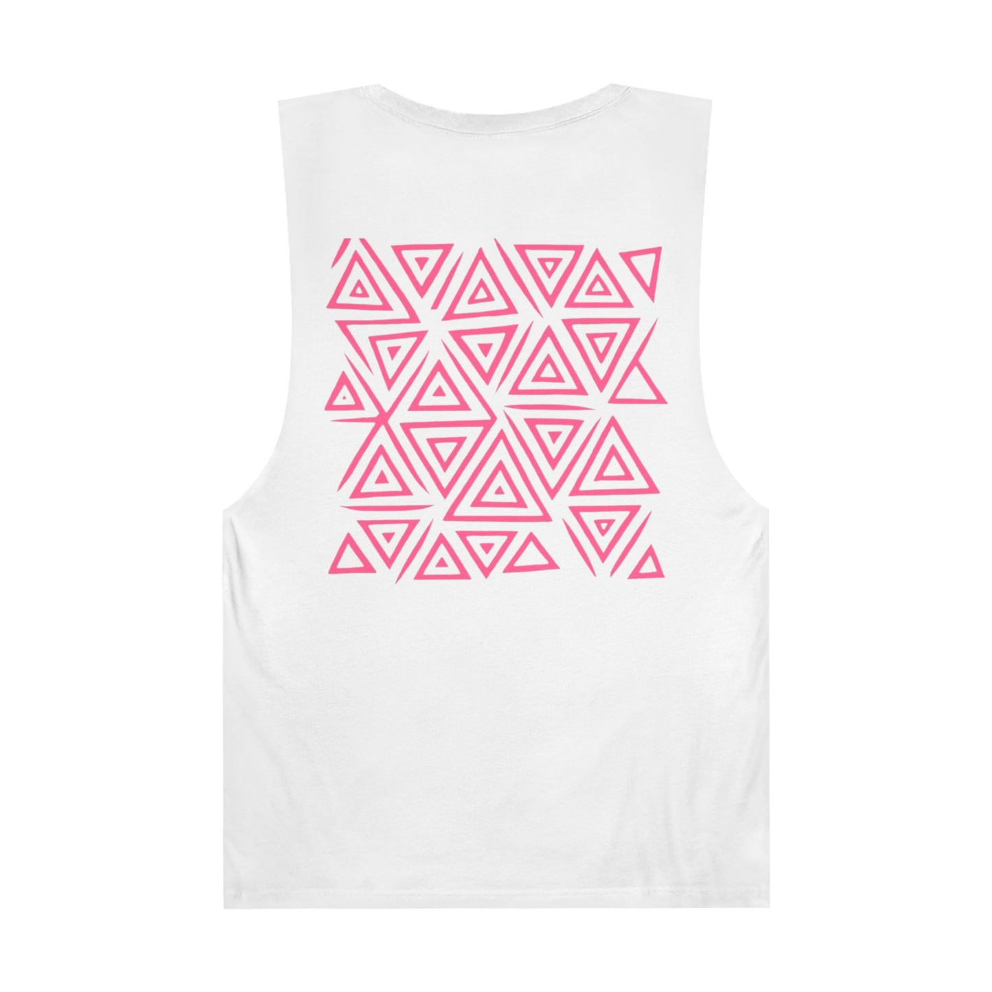 FULOVEK - Unisex Barnard Geometric Tribal PINK Tank Top | Casual Summer Wear, Beach Attire, Workout Shirt, Graphic Tee, Gift for Friends