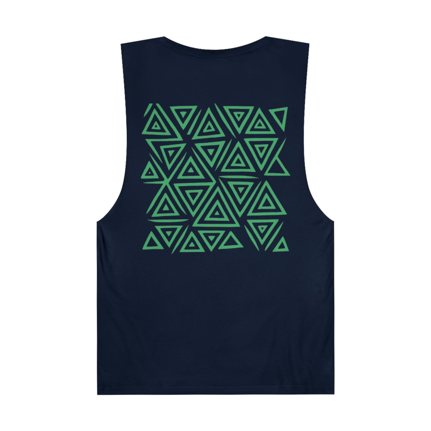 FULOVEK - Unisex Barnard Geometric Tribal GREEN Tank Top | Casual Summer Wear, Beach Attire, Workout Shirt, Graphic Tee, Gift for Friends