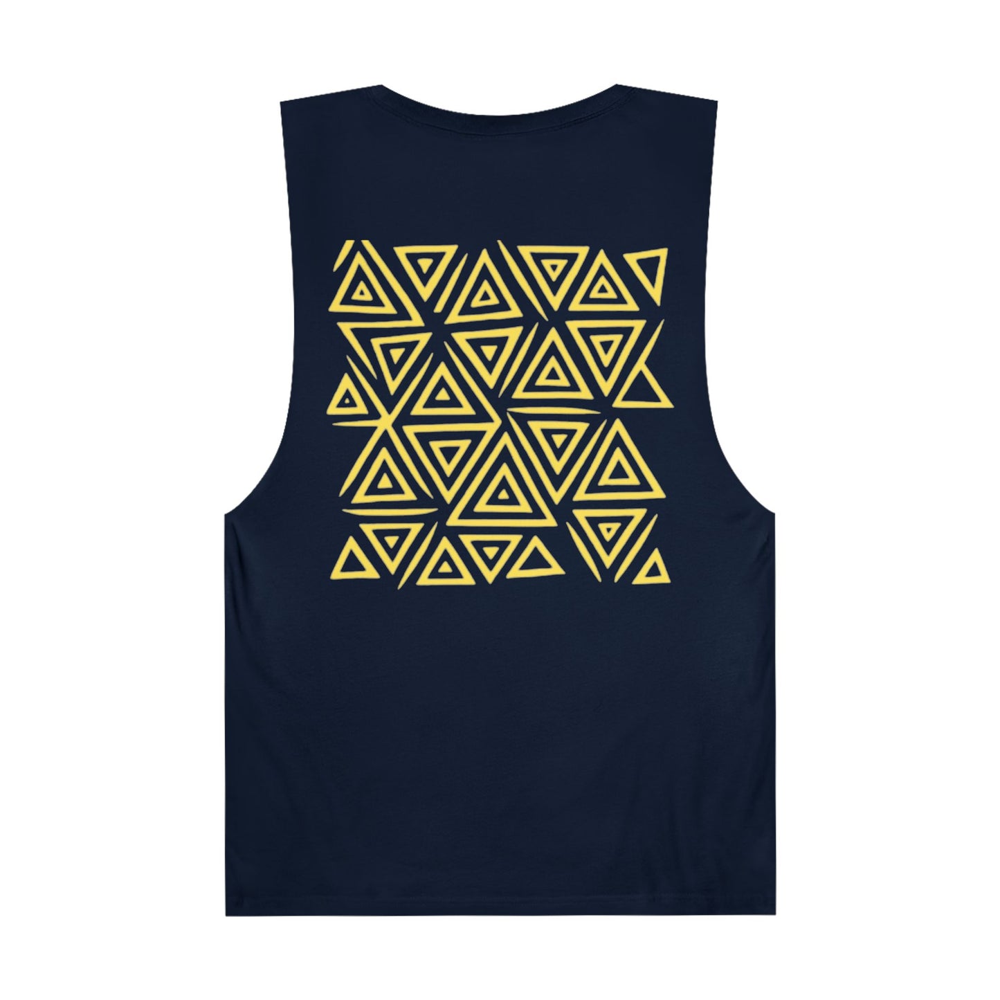 FULOVEK - Unisex Barnard Geometric Tribal YELLOW Tank Top | Casual Summer Wear, Beach Attire, Workout Shirt, Graphic Tee, Gift for Friends