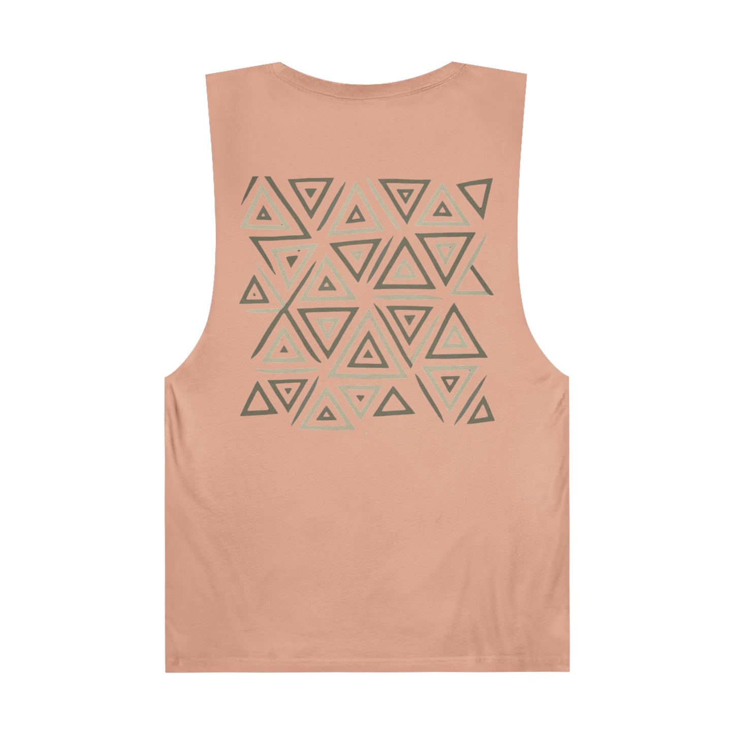 FULOVEK - Unisex Barnard Geometric Tribal GREY Tank Top | Casual Summer Wear, Beach Attire, Workout Shirt, Graphic Tee, Gift for Friends