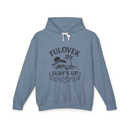 FULOVEK - Surf's Up Unisex Hooded Sweatshirt - Beach Vibes Apparel, Casual Wear, Gift for Surfers, Summer Fashion, Comfortable Lightweight Hoodie