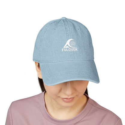 FULOVEK - TIKI Stylish Embroidered Denim Hat for Adventurers, Casual Wear, Outdoor Activities, Personalized Cap, Summer Accessory.