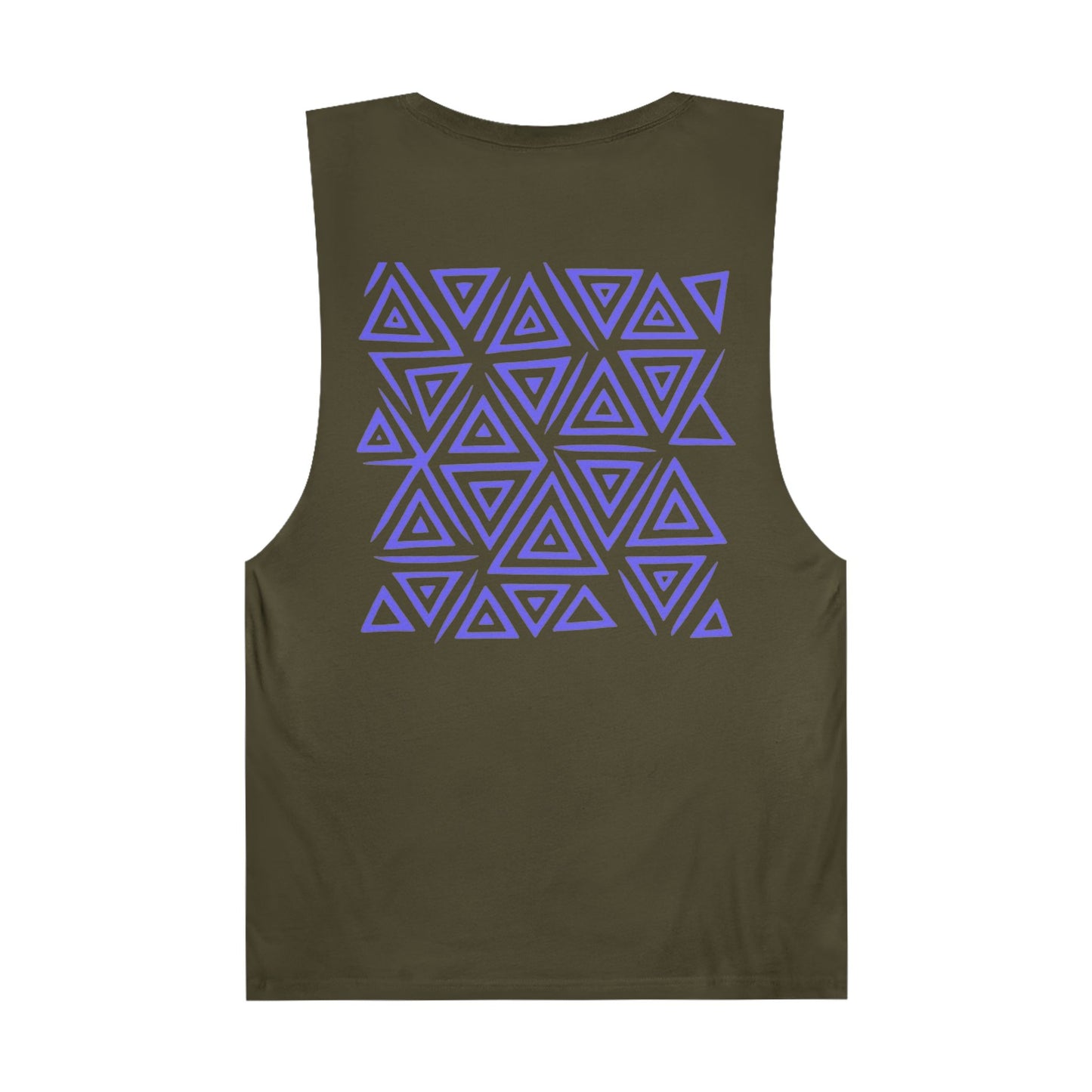 FULOVEK - Unisex Barnard Geometric Tribal PURPLE BLUE Tank Top | Casual Summer Wear, Beach Attire, Workout Shirt, Graphic Tee, Gift for Friends