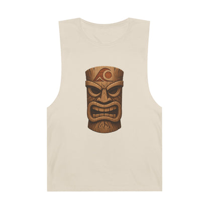 FULOVEK - Unisex Tiki Tank Top, Summer Casual Wear, Tropical Vacation Shirt, Beach Party Attire, Outdoor Festival Clothing