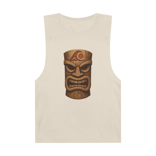 FULOVEK - Unisex Tiki Tank Top, Summer Casual Wear, Tropical Vacation Shirt, Beach Party Attire, Outdoor Festival Clothing