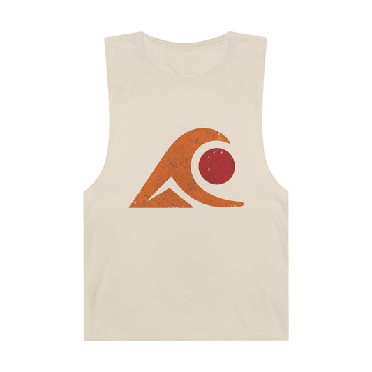 FULOVEK - Unisex Tank Top with Retro Wave Design, Summer Fitness Shirt, Beach Workout Top, Casual Outfit Essential, Gift for Outdoor Lovers