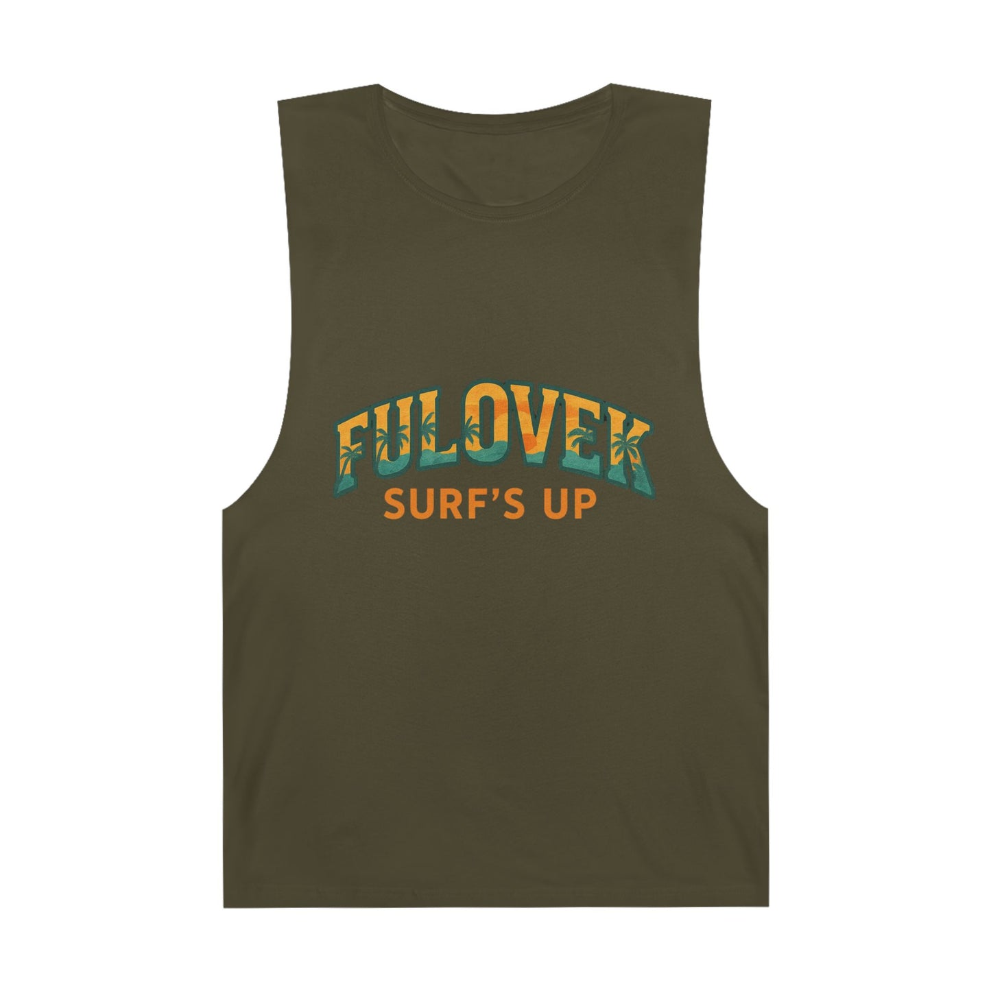 FULOVEK - Unisex Surf's Up Tank Top - Relaxed Casual Style for Beach Lovers