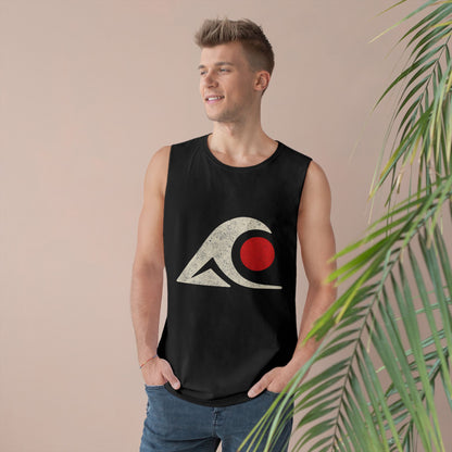 Unisex Tank Top with Retro Wave Design, Summer Fitness Shirt, Beach Workout Top, Casual Outfit Essential, Gift for Outdoor Lovers