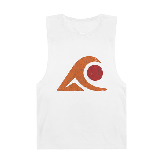 FULOVEK - Unisex Tank Top with Retro Wave Design, Summer Fitness Shirt, Beach Workout Top, Casual Outfit Essential, Gift for Outdoor Lovers