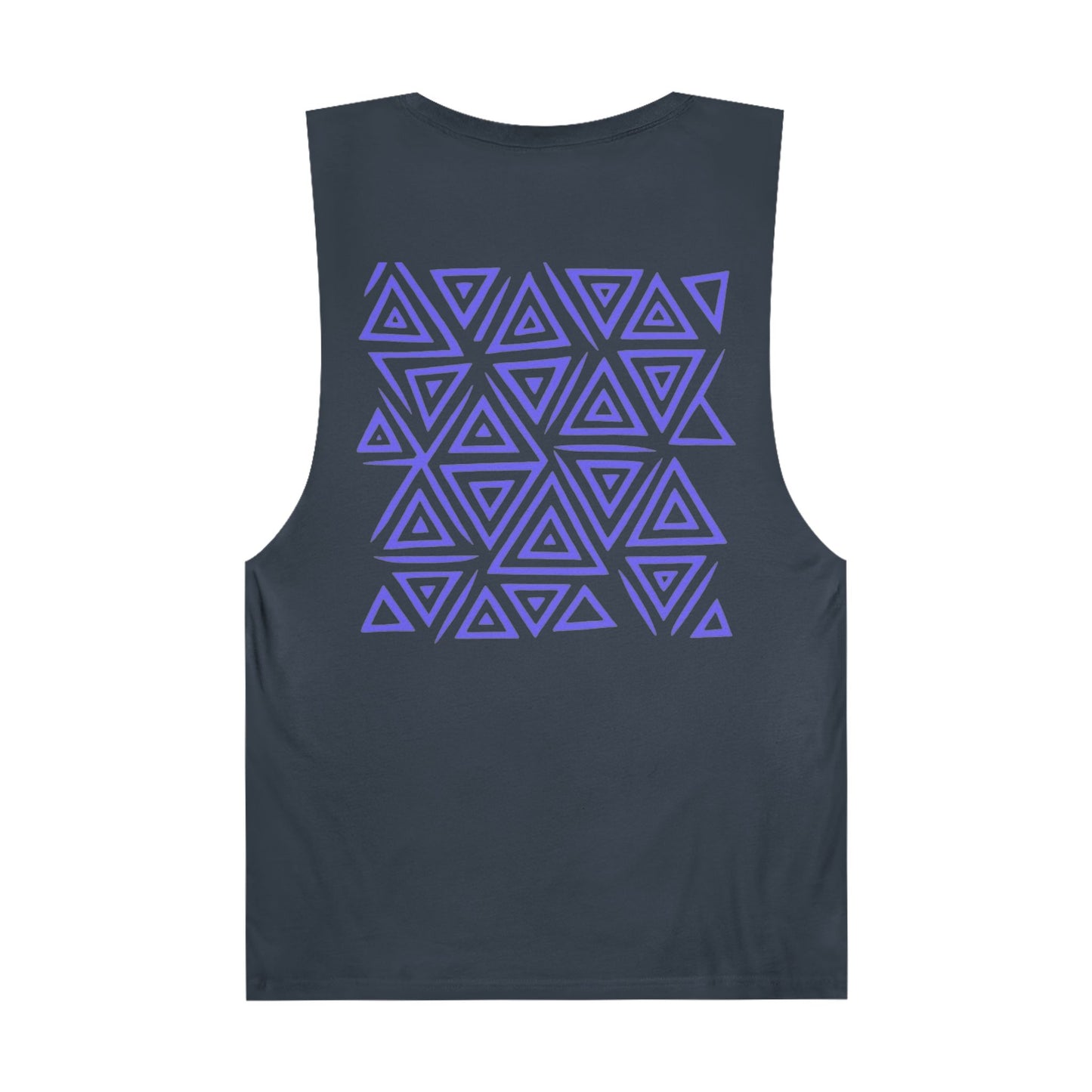 FULOVEK - Unisex Barnard Geometric Tribal PURPLE BLUE Tank Top | Casual Summer Wear, Beach Attire, Workout Shirt, Graphic Tee, Gift for Friends