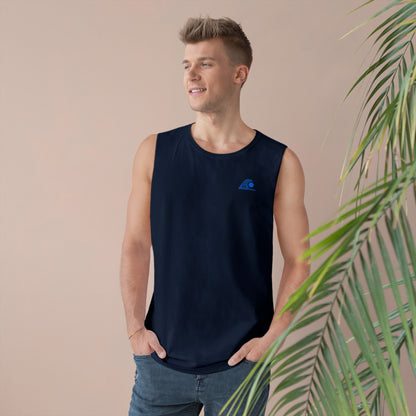 FULOVEK - Unisex Barnard Geometric Tribal BLUE Tank Top | Casual Summer Wear, Beach Attire, Workout Shirt, Graphic Tee, Gift for Friends