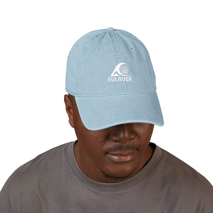 FULOVEK - TIKI Stylish Embroidered Denim Hat for Adventurers, Casual Wear, Outdoor Activities, Personalized Cap, Summer Accessory.