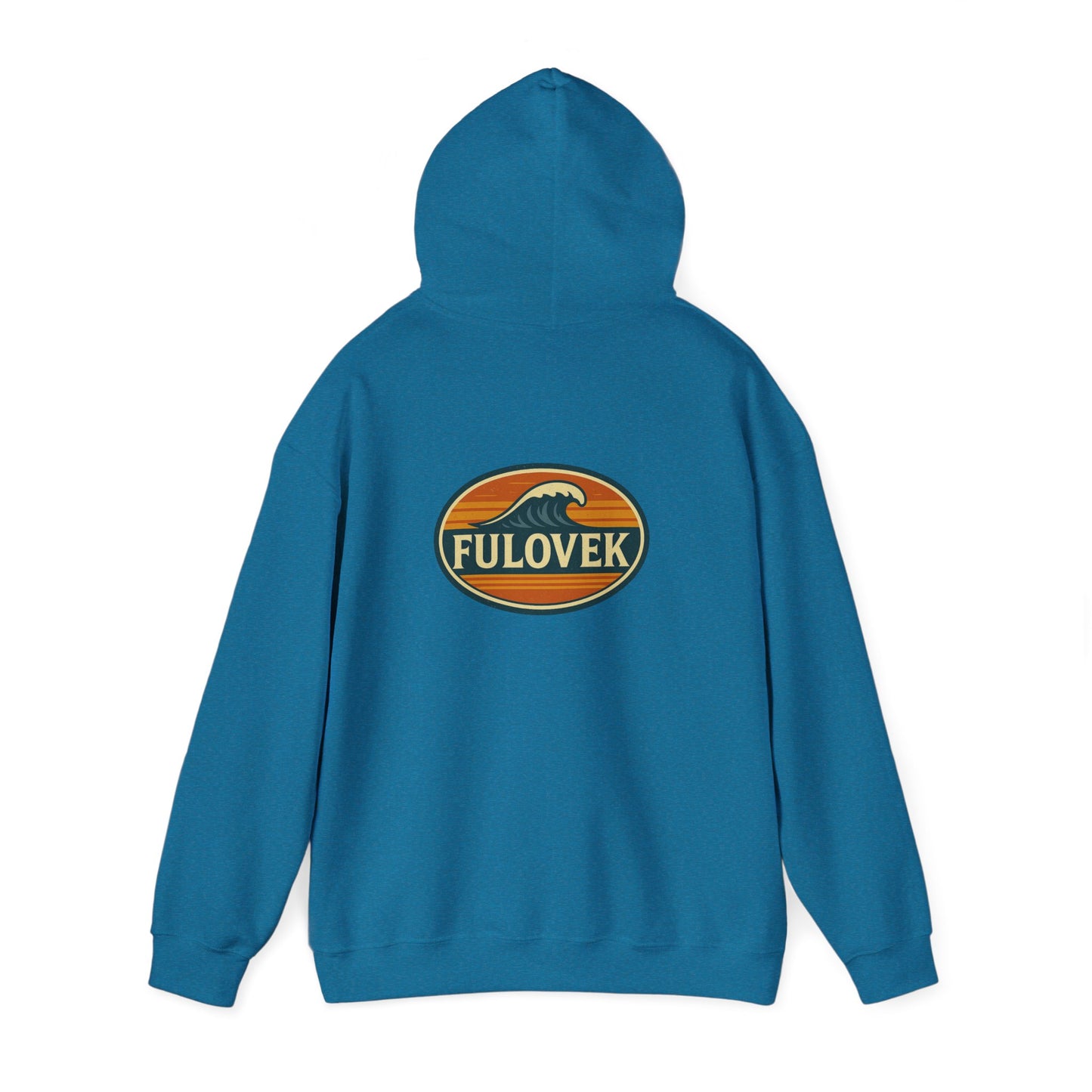 FULOVEK - Vintage Wave Logo Unisex Hoodie, Cozy Gift for Friends, Surf Culture Apparel, Casual Streetwear, Perfect for All Seasons