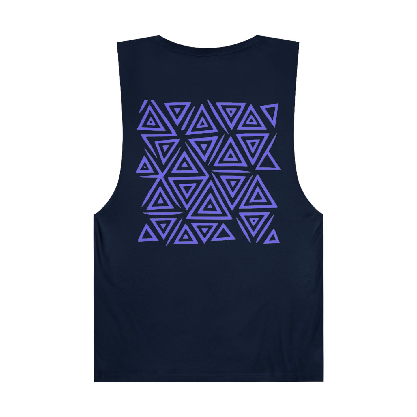 FULOVEK - Unisex Barnard Geometric Tribal PURPLE BLUE Tank Top | Casual Summer Wear, Beach Attire, Workout Shirt, Graphic Tee, Gift for Friends