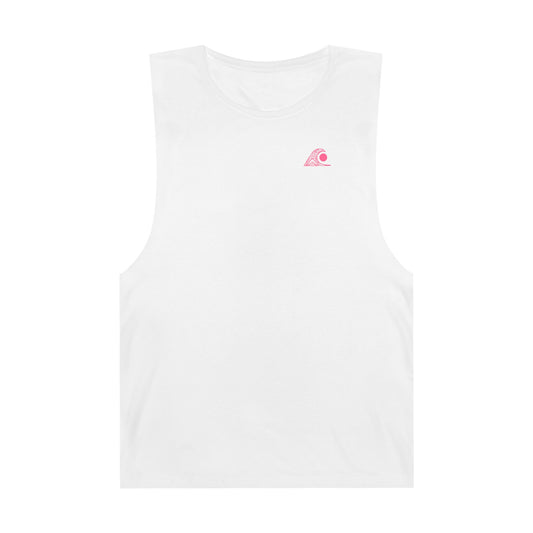 FULOVEK - Unisex Barnard Geometric Tribal PINK Tank Top | Casual Summer Wear, Beach Attire, Workout Shirt, Graphic Tee, Gift for Friends