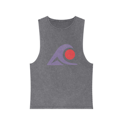 Unisex Stonewash Graphic Tank Top - Vibrant Retro Wave Design, Summer Beachwear, Casual Layering, Gift for Outdoor Lovers, Trendy [...]
