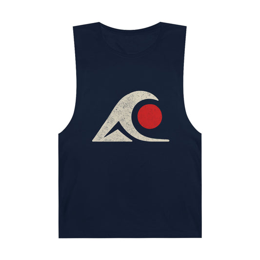 Unisex Tank Top with Retro Wave Design, Summer Fitness Shirt, Beach Workout Top, Casual Outfit Essential, Gift for Outdoor Lovers