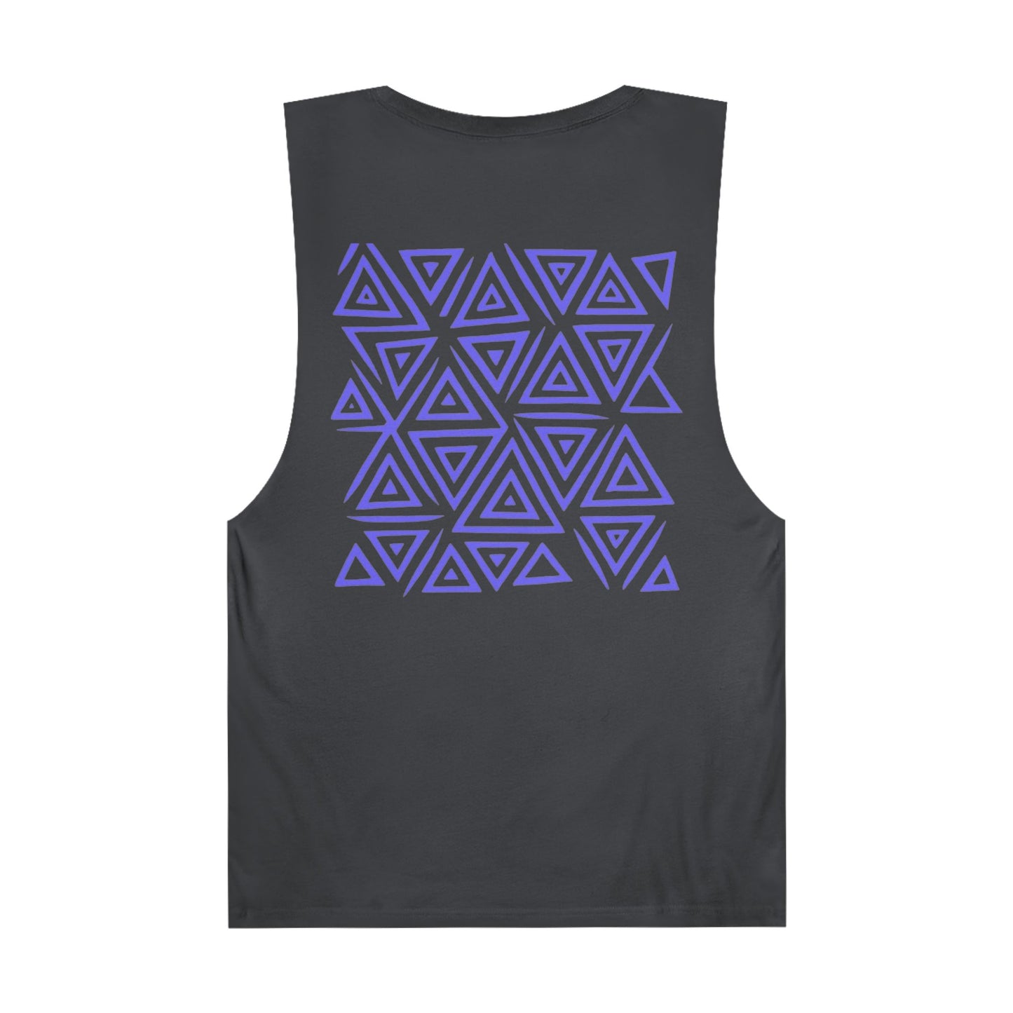 FULOVEK - Unisex Barnard Geometric Tribal PURPLE BLUE Tank Top | Casual Summer Wear, Beach Attire, Workout Shirt, Graphic Tee, Gift for Friends