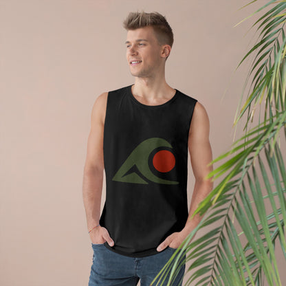 FULOVEK - Unisex Tank Top with Retro Wave Design, Summer Fitness Shirt, Beach Workout Top, Casual Outfit Essential, Gift for Outdoor Lovers