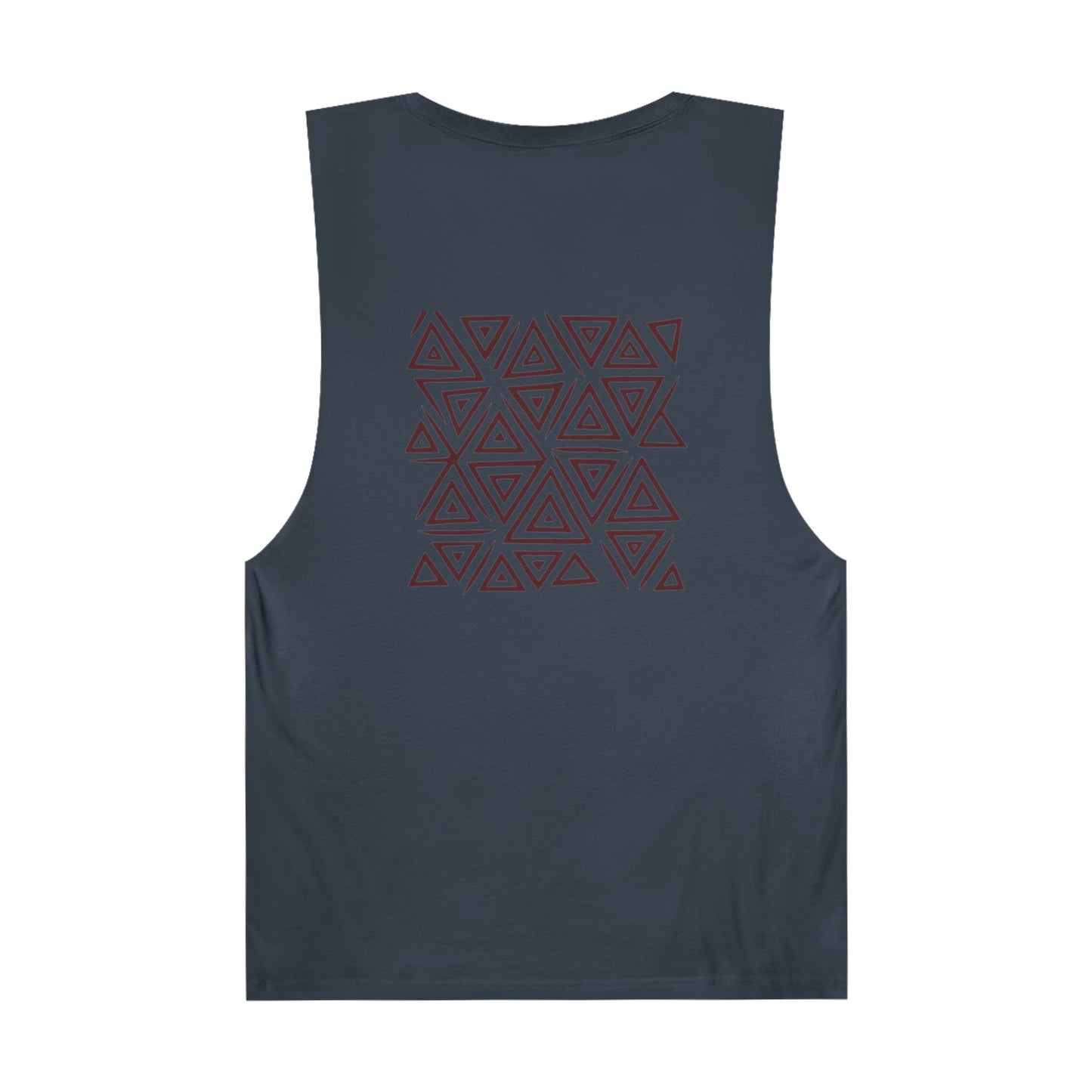 FULOVEK - Unisex Barnard Geometric Tribal BROWN Tank Top | Casual Summer Wear, Beach Attire, Workout Shirt, Graphic Tee, Gift for Friends